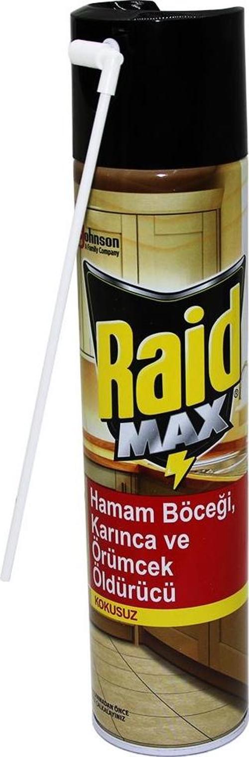 RAİD MAX KOKUSUZ HAMAM BÖCEK KARINCA ÖRÜMCEK SAVAR İLAÇ SPREY 300ML (5060)