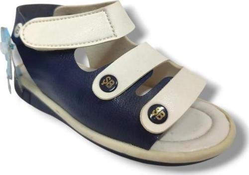 Şirinbebe 1602-20 Anatomik Tek Cırtlı Erkek Çocuk Sandalet Lacivert Beyaz 21-25