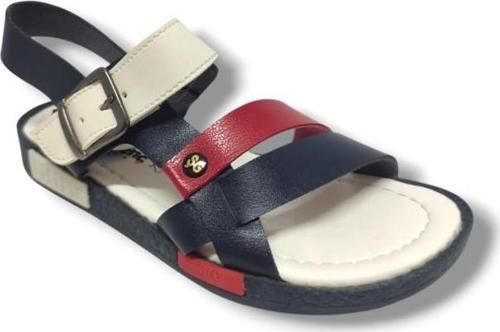 1519-20 Anatomik Çirt Bant Erkek Çocuk Sandalet Lacivert Kırmizi