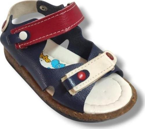 Şirinbebe 1660-20 Çift Cırt Tokalı Erkek Çocuk Sandalet Lacivert Kırmızı 21-25