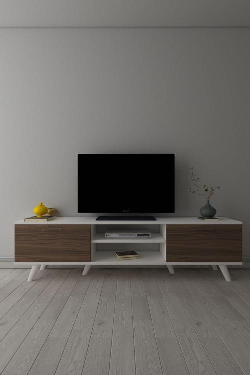 İstanbul Tv Ünitesi Beyaz Ceviz
