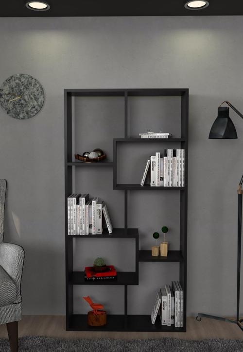 Zebra Dekoratif Kitaplık Siyah