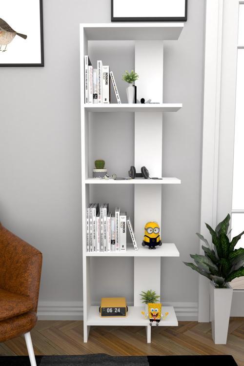 Basic Dekoratif Kitaplık Beyaz