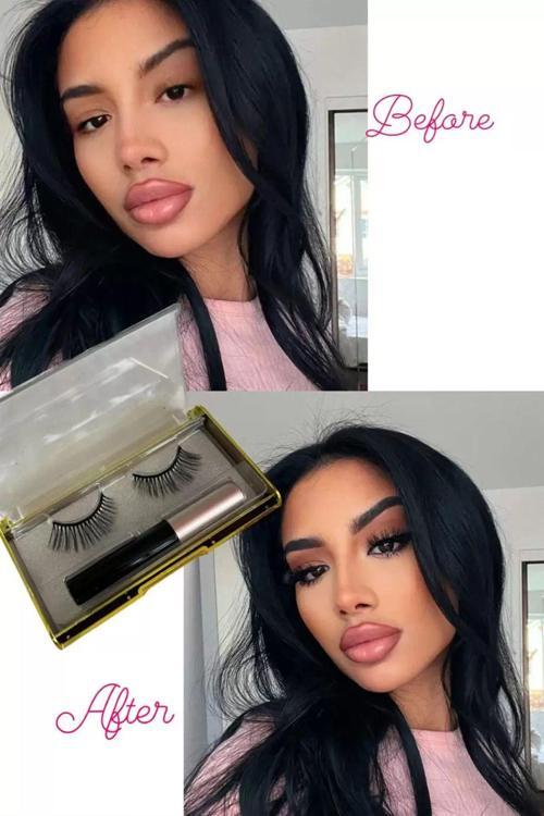 Manyetik Eyeliner'lı Mıknatıslı Doğal İpek Takma Kirpik #003 Yoğun