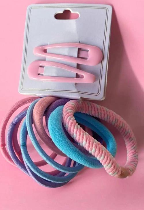 Karışık Renk Lastik Toka Ve Yan Toka Set