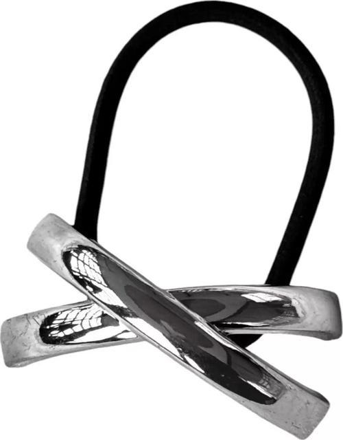 Gümüş Renk Çarpı Figürlü Metal Lastik Toka