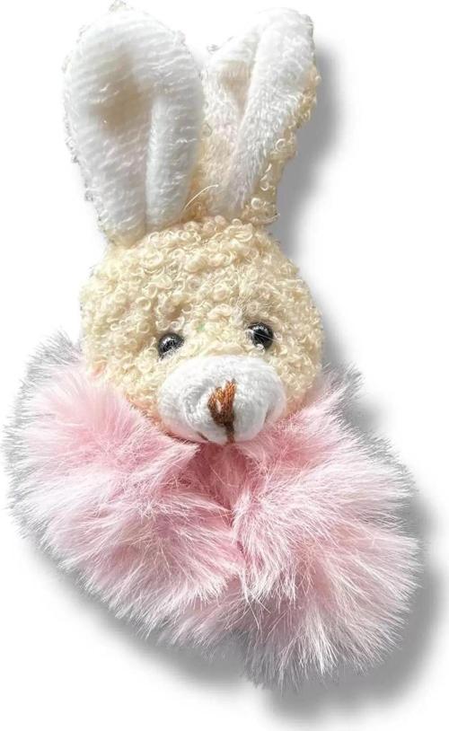 Pembe Renk Tavşanlı Peluş Simit Toka