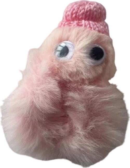 Pembe Renk Canavar Figürlü Peluş Simit Toka
