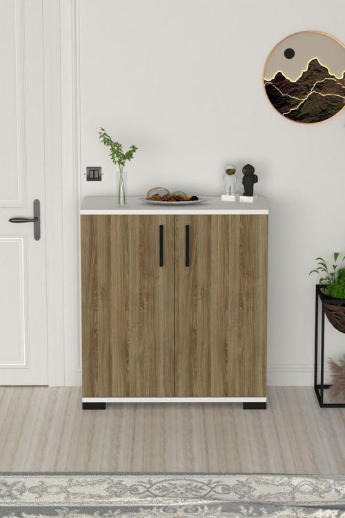 Athena Çok Amaçlı 2 Kapaklı ,Kahve Köşesi,Mutfak,Banyo, Kiler Dolabı Meşe