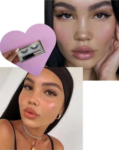 Manyetik Eyeliner'lı Mıknatıslı Doğal İpek Takma Kirpik #002 Yoğun