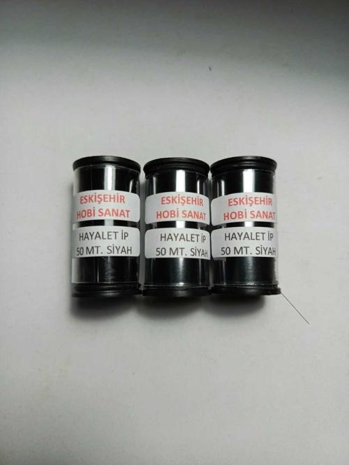 3 Adet 50 Metre Hayalet İp 0.10 Mm Misina Siyah ( Toplam 150 Metre )