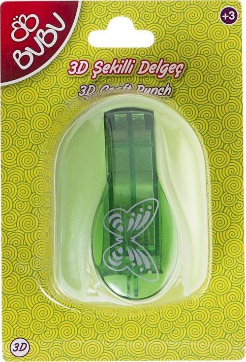Bu-Bu - Şekilli 3D Delgeç Kelebek