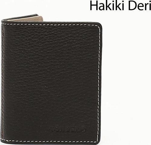 Kahveye Vizon Gön Hakiki Deri Unisex Kartlık 06499