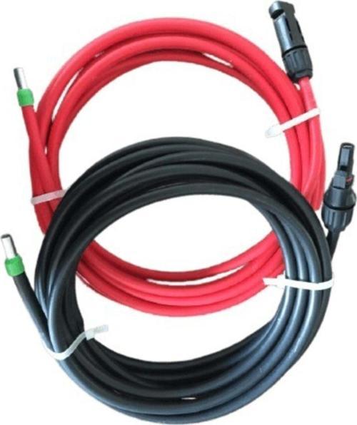 Mc4 Soketli 10 Mm2 Solar Kablo 5Mt Kırmızı Ve 5Mt Siyah