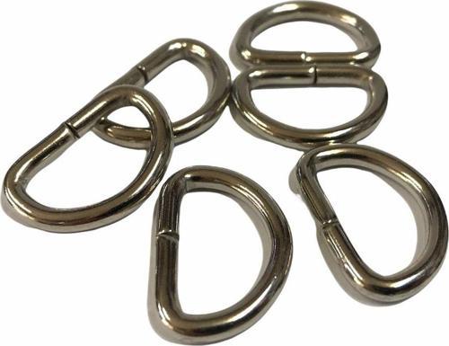 D Metal Halka, Çanta Sapı İçin D Halka 5 Adet Nikel 2 cm