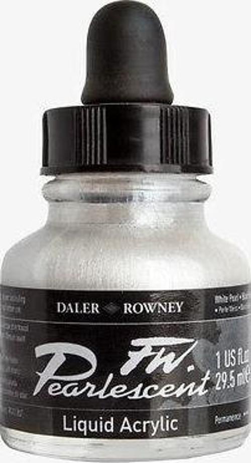 DR FW Pearlescent Akrilik Mürekkebi 29.5ml - White Pearl 125