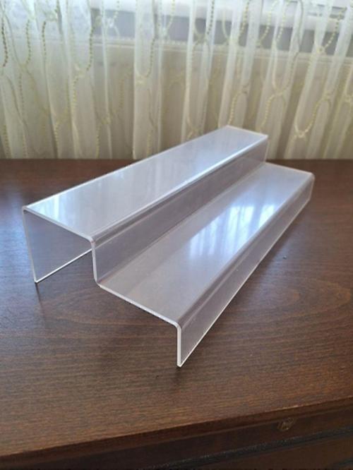 Pleksi 3 Katlı Merdiven Stand 4 Mm Şeffaf ( 10 X 50 Cm )