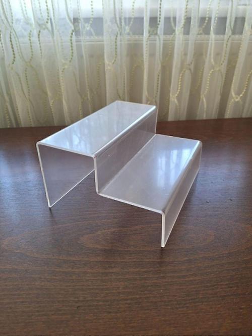 Pleksi 3 Katlı Merdiven Stand 4 Mm Şeffaf ( 10 X 50 Cm )