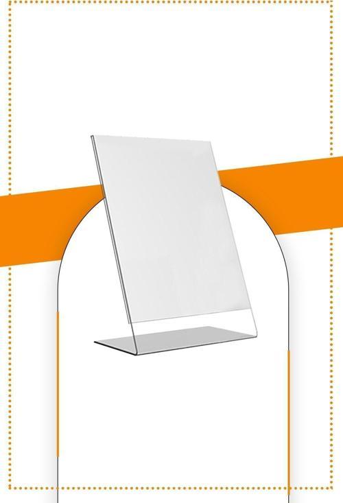 A5 L Tipi Dikey Masa Üstü 50'Li Paket / Şeffaf Pleksi Föylük / Broşürlük