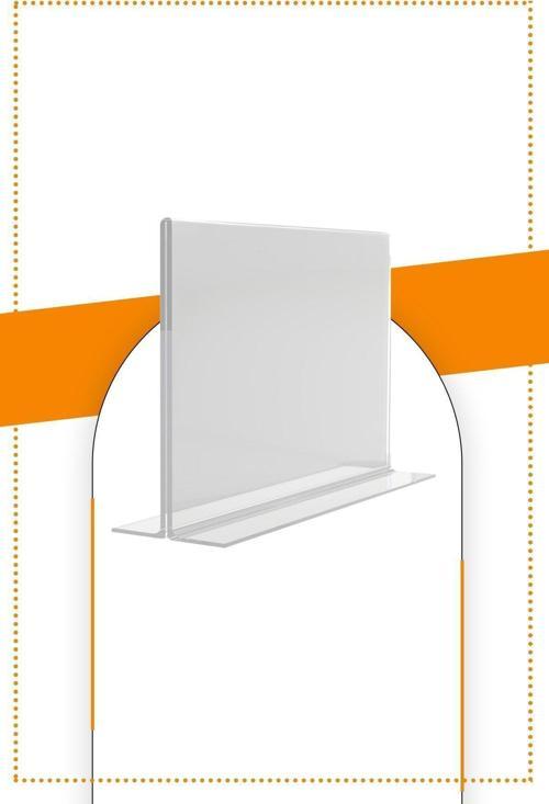 A4 T Tipi Yatay Masa Üstü 20'Li Paket / 2.8 Mm Şeffaf Pleksi Föylük / Broşürlük