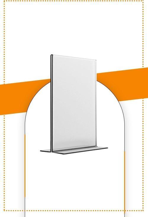 A6 T Tipi Dikey Masa Üstü 10'Lu Paket / 2.8 Mm Şeffaf Pleksi Föylük / Broşürlük