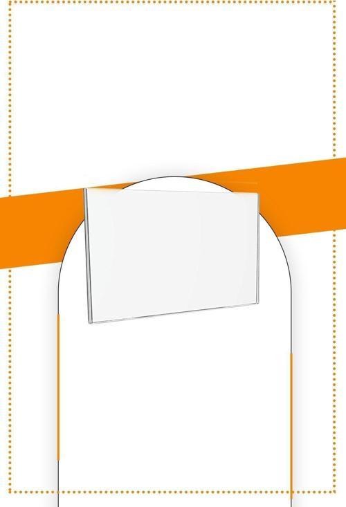 A6 U Tipi Yatay Masa Üstü 10'Lu Paket / Şeffaf Pleksi Föylük / Broşürlük