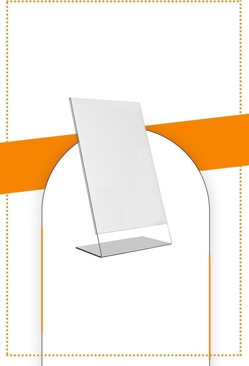 A6 L Tipi Dikey Masa Üstü 20'Li Paket / Şeffaf Pleksi Föylük / Broşürlük