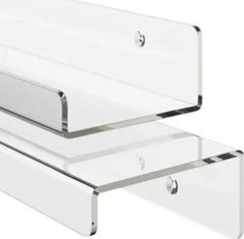 Pleksi Duvar Rafı Kitaplık Ve Banyo Düzenleme Rafı 30Cm X 10 Cm  Çift Taraflı Bant Hediye