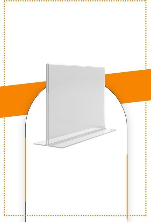 A6 T Tipi Yatay Masa Üstü 20'Li Paket / Şeffaf Pleksi Föylük / Broşürlük