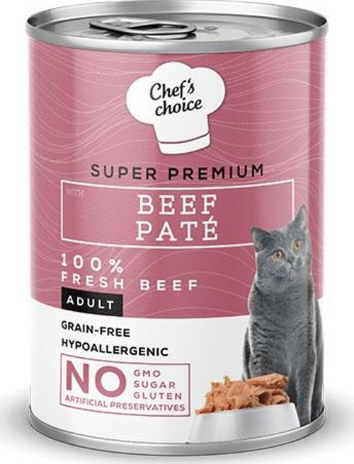 Pate Beef Biftekli Tahılsız Ezme Yetişkin Kedi Konservesi 24 Adet 400 Gr