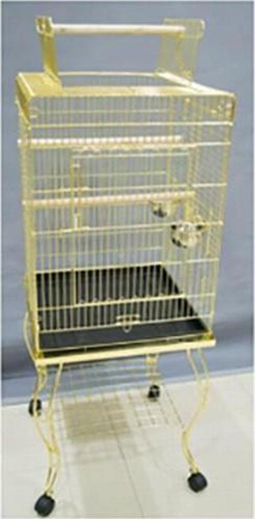 Sehpalı Papağan Kafesi Gold 51x51x129 Cm
