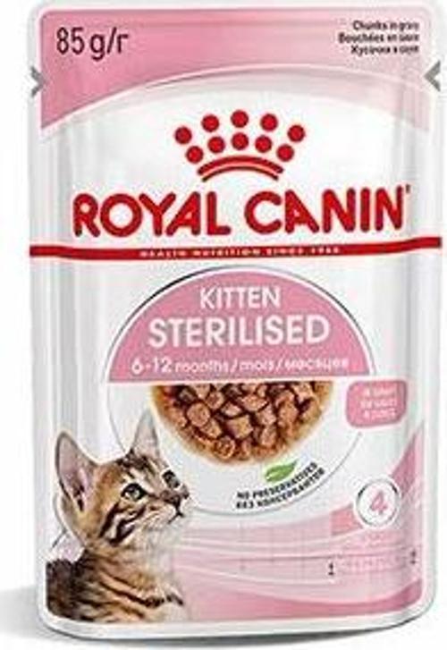 Pouch Kitten Sterilised Gravy Yavru Kedi Konservesi 6 Adet 85 Gr