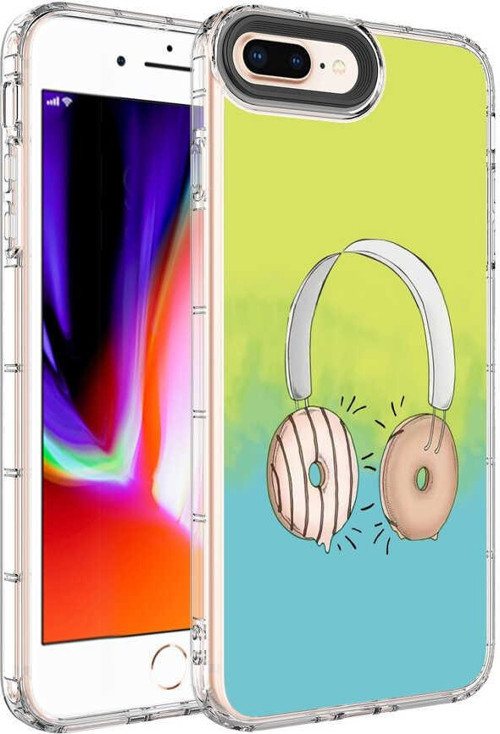 Apple iPhone 7 Plus Kılıf Renkli Desenli Sert Silikon Korn Kılıf NO14