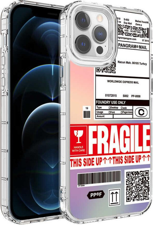 iPhone 12 Pro Max Kılıf Renkli Desenli Sert Silikon Korn Kılıf NO5