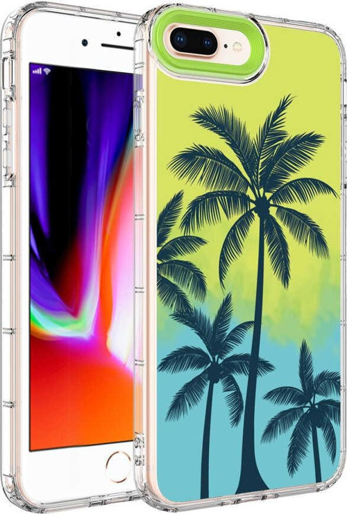 iPhone 8 Plus Kılıf Renkli Desenli Sert Silikon Zore Korn Kılıf NO8