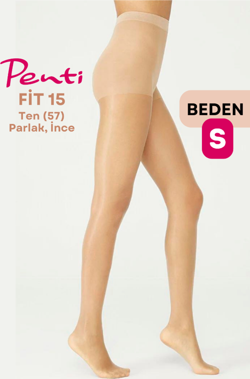 Fit 15 Den Parlak İnce Külotlu Çorap Ten/Nude (57) - 1 Numara Small