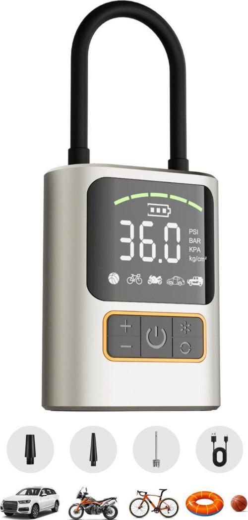 3600 Mah Oto Araç Hava Kompresörü Şarjlı Araç Lastik Pompası / Motosiklet / Scooter / Bisiklet