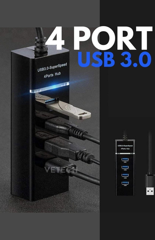 3.0 Usb Çoğaltıcı 4 Port Yüksek Hızlı Usb Hub Çoklayıcı Laptop / Notebook / Pc Uyumlu