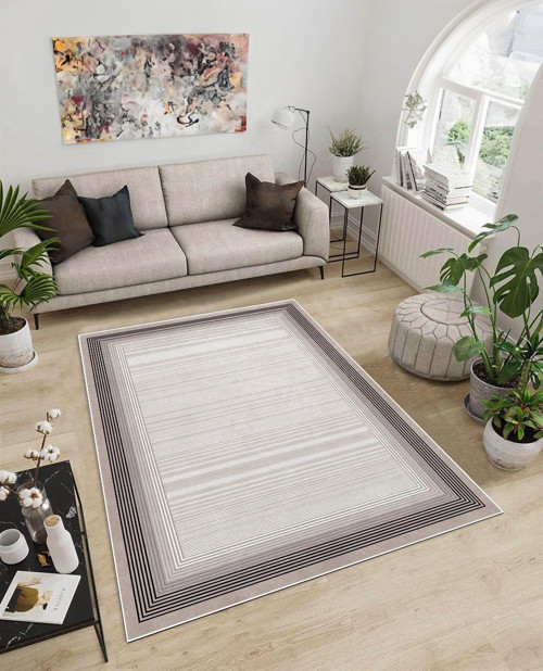Dijidekor Işıltı Koleksiyonu Model100 Süngerli Dijital Baskılı Saçaksız Mutfak Halısı Yolluk