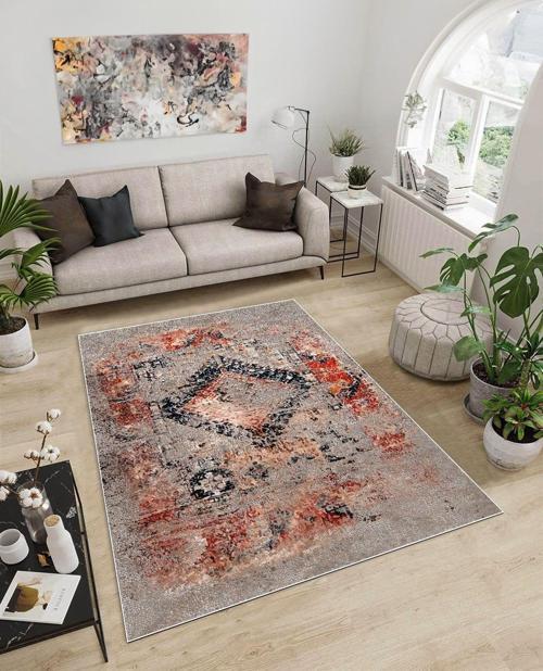 Dijidekor Işıltı Koleksiyonu Model173 Süngerli Dijital Baskılı Saçaksız Mutfak Halısı Yolluk