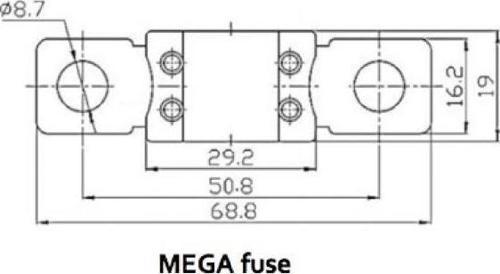 Victron MEGA-Fuse 300A-58V 48V ürünler için ( 1 Adet )