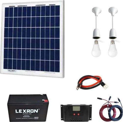 10 Watt Güneş Paneli Aydınlatma Paketi Solar Paket