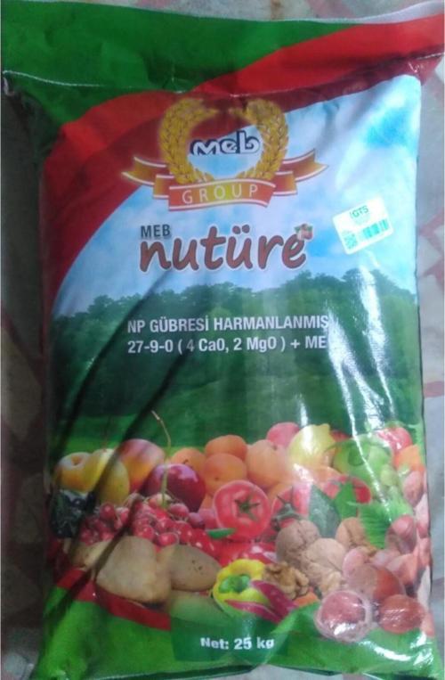 Meb Nutüre 25 Kg Harmanlanmış Np Gübresi, Azot, Fosfor, Kalsiyum, Magnezyum, Çünko Içerir