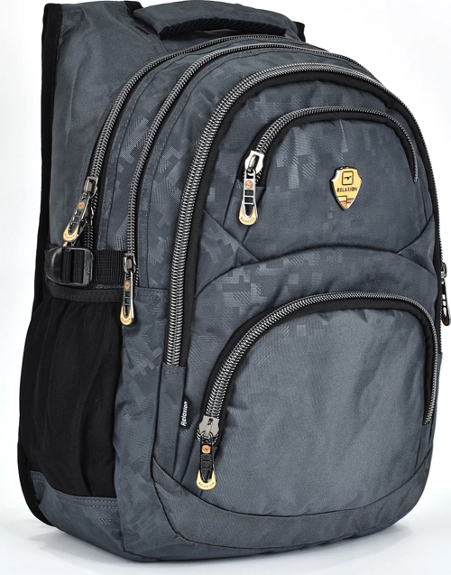 1550-2226 Unisex Anatomik Yarasa Sırt Okul Çantası - NKT01550-gri-TEK EBAT