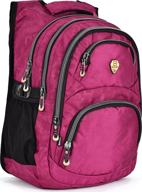 1550-2226 Unisex Anatomik Yarasa Sırt Okul Çantası - NKT01550-mürdüm-TEK EBAT