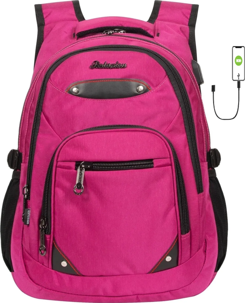 1551-2225 Unisex Anatomik Yarasa Sırt Okul Çantası - NKT01551-PEMBE-TEK EBAT