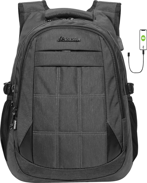 1552-2227 Unisex Anatomik Yarasa Sırt Okul Çantası - NKT01552-Füme-TEK EBAT
