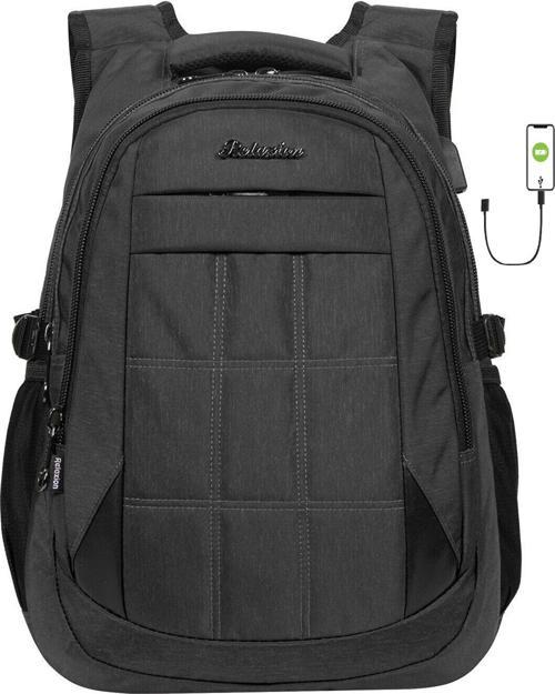 1552-2227 Unisex Anatomik Yarasa Sırt Okul Çantası - NKT01552-siyah-TEK EBAT