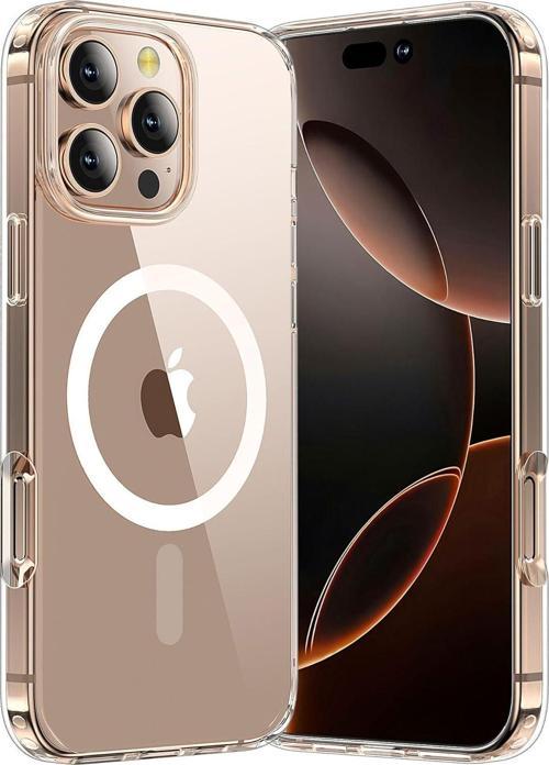 iPhone 16 Pro Uyumlu Köşe Korumalı Darbe Emici Sert Sararmaz Şeffaf Magsafe Kılıf
