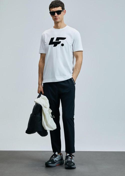Onıx Modern Grafik T- Shirt Beyaz